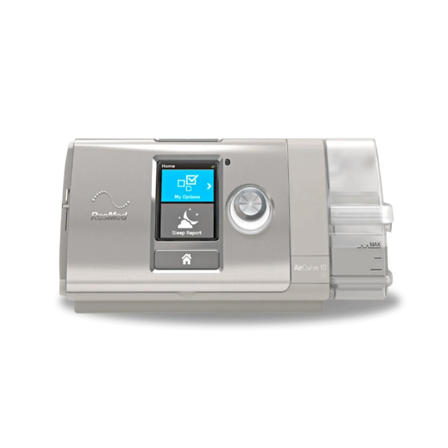 Front view of ResMed AirCurve 10 S BiPAP Device