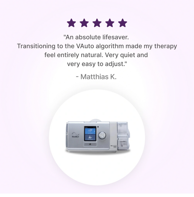 5-star review of ResMed AirCurve 10 VAuto BiLevel Device