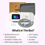Full package contents of ResMed AirCurve 11 S BiLevel Device
