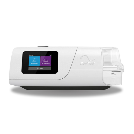 Front view of ResMed AirCurve 11 VAuto Bilevel Device