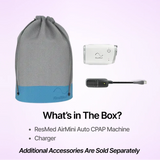 The full package include Resmed Airmini Travel CPAP and a Charger.