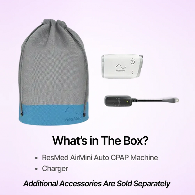 The full package include Resmed Airmini Travel CPAP and a Charger.