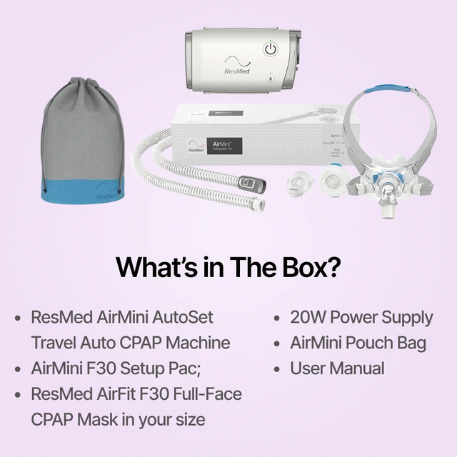 ResMed AirMini + AirFit F30 Mask Complete BUNDLE