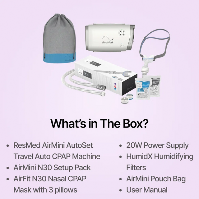 ResMed AirMini + AirFit N30 Mask Complete BUNDLE