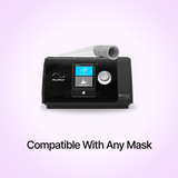 The ResMed AirSense 10 AutoSet CPAP machine can be used with any CPAP mask