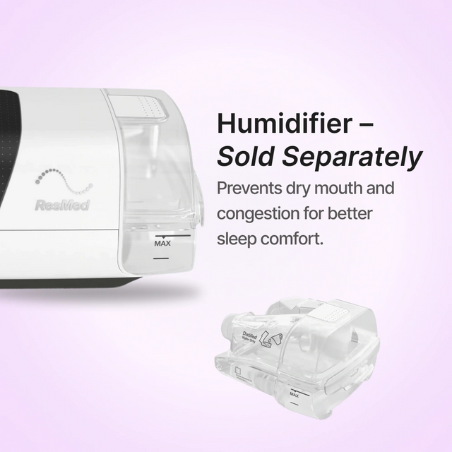 The humidifier for ResMed AirSense 11 Autoset CPAP Mahine is sold separately.