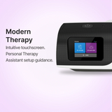 ResMed AirSense 11 Autoset CPAP machine provides modern therapy, including touchscreen and setup guidance.