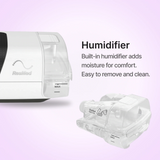 The built-in humidifier in ResMed AirSense 11 Autoset adds moisture for additional comfort.