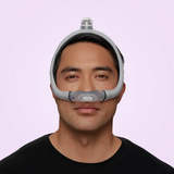 Frontal view of a man wearing ResMed AirTouch N30i Nasal CPAP Mask