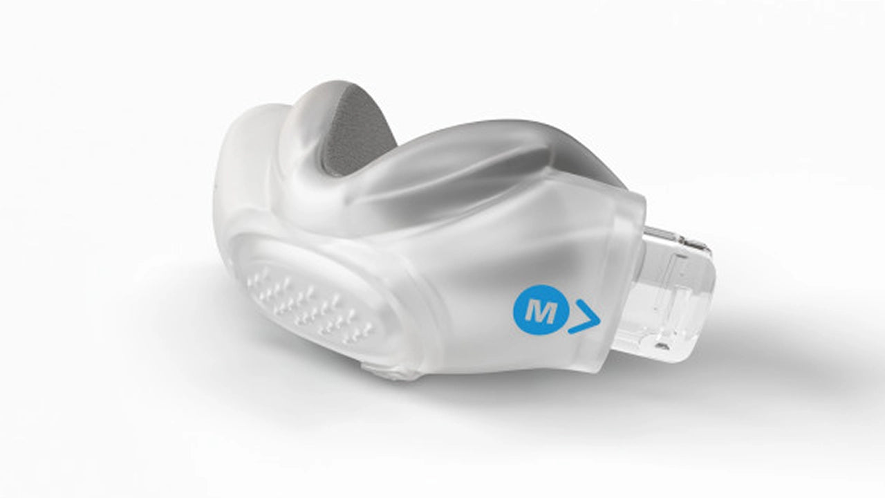 Almohadilla nasal de tejido ComfiSoft™ y la suave y natural comodidad del tejido