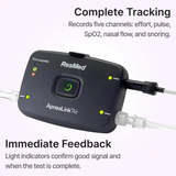 Side angled view of ResMed ApneaLink Air Home Sleep Testing Device that offers complete tracking and immediate feedback