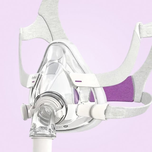 Close up view of a ResMed AirFit™ F20 For Her - Full-Face CPAP Mask