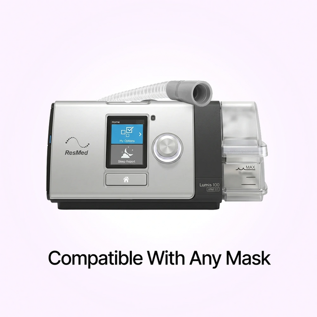 ResMed Lumis 100 VPAP ST Ventilator is compatible with any mask