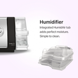 Integrated humidifier close up of ResMed Lumis 150 VPAP ST Non-Invasive Ventilator