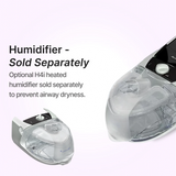 Close up of the H4i Heated Humidifier sold separately for ResMed Stellar 150 Invasive & Non-invasive Ventilato