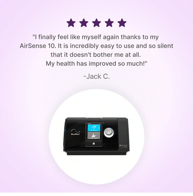 5 star review of ResMed AirSense 10 AutoSet CPAP machine