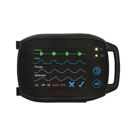 Front view of SOMNOtouch™ RESP - wrist-worn polygraph

