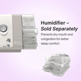 The humidifier for ResMed AirSense 10 Autoset For Her CPAP machine is sold separately