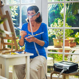 Woman painting while using ResMed Astral 150 Ventilator