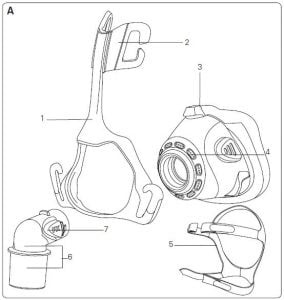 Headgear for Nasal CPAP Mask ResMed Mirage FX