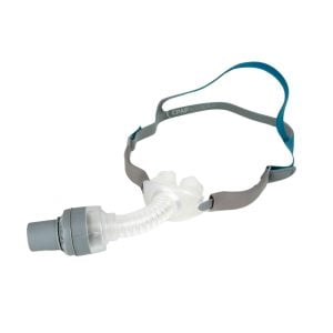 BMC P2H Nasal Pillow CPAP Mask - optimized for travel CPAP device BMC M1 Mini connector front view